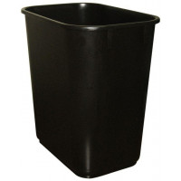 Medium Plastic Wastebasket (Black)